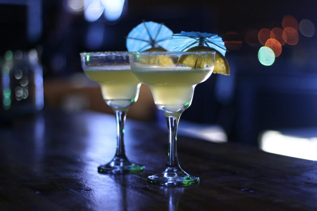 Two margarita drinks